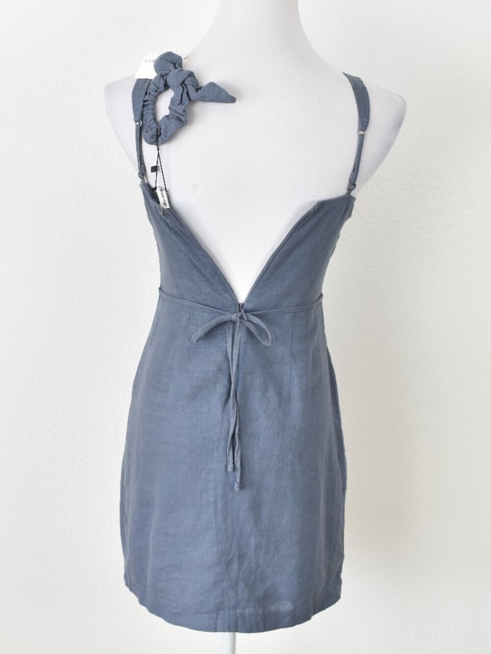 Abercrombie & Fitch Linen Mini Dress with Scrunchie NEW - XXS - Picture 5 of 9